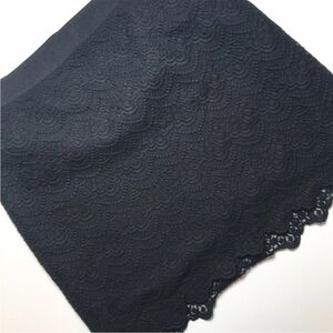J. Crew Black Scallop Lace Mini Skirt Women’s Size 8